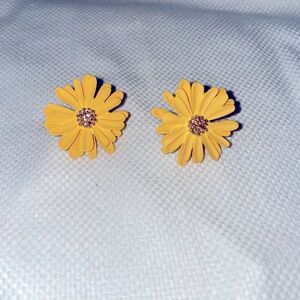 JCrew Yellow Daisy earrings